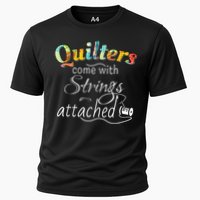 Quilters Come With Strings Attached Funny Performance Shirt