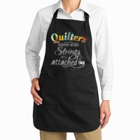 Quilters Come With Strings Attached Funny Apron