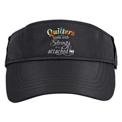 Quilters Come With Strings Attached Funny Adult Drive Performance Visor