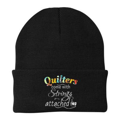 Quilters Come With Strings Attached Funny Beanie