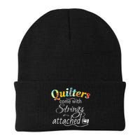Quilters Come With Strings Attached Funny Beanie