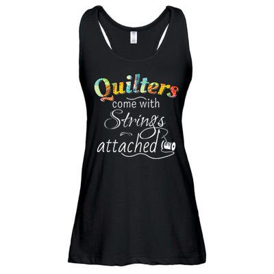 Quilters Come With Strings Attached Funny Ladies Essential Flowy Tank