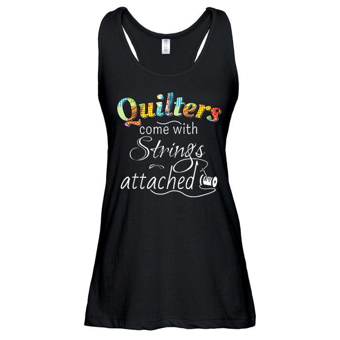Quilters Come With Strings Attached Funny Ladies Essential Flowy Tank