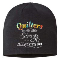 Quilters Come With Strings Attached Funny Sustainable Beanie