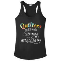 Quilters Come With Strings Attached Funny Ladies PosiCharge Competitor Racerback Tank