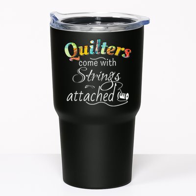Quilters Come With Strings Attached Funny Tumbler