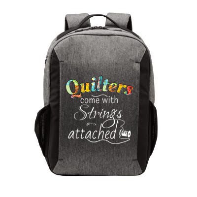 Quilters Come With Strings Attached Funny Vector Backpack