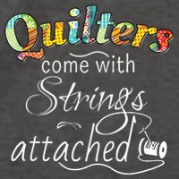 Quilters Come With Strings Attached Funny Vector Backpack