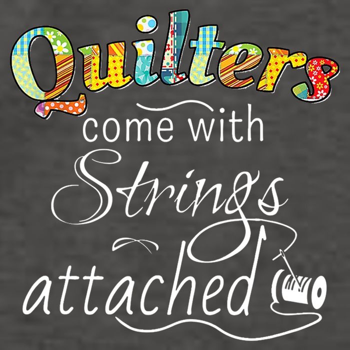 Quilters Come With Strings Attached Funny Vector Backpack