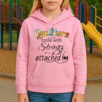 Quilters Come With Strings Attached Funny Kids Hoodie