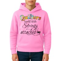Quilters Come With Strings Attached Funny Kids Hoodie