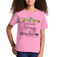 Quilters Come With Strings Attached Funny Kids T-Shirt
