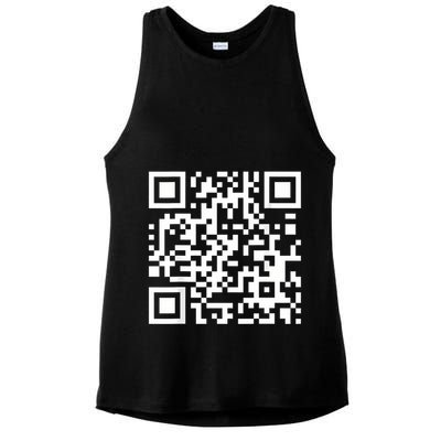 Qr Code With Funny Hidden Message Ladies PosiCharge Tri-Blend Wicking Tank