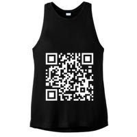 Qr Code With Funny Hidden Message Ladies PosiCharge Tri-Blend Wicking Tank