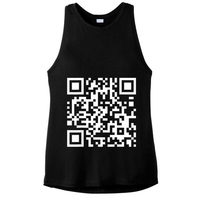 Qr Code With Funny Hidden Message Ladies PosiCharge Tri-Blend Wicking Tank