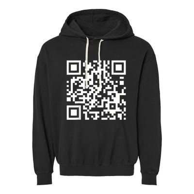 Qr Code With Funny Hidden Message Garment-Dyed Fleece Hoodie