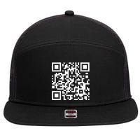 Qr Code With Funny Hidden Message 7 Panel Mesh Trucker Snapback Hat