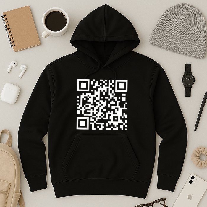 Qr Code With Funny Hidden Message Hoodie