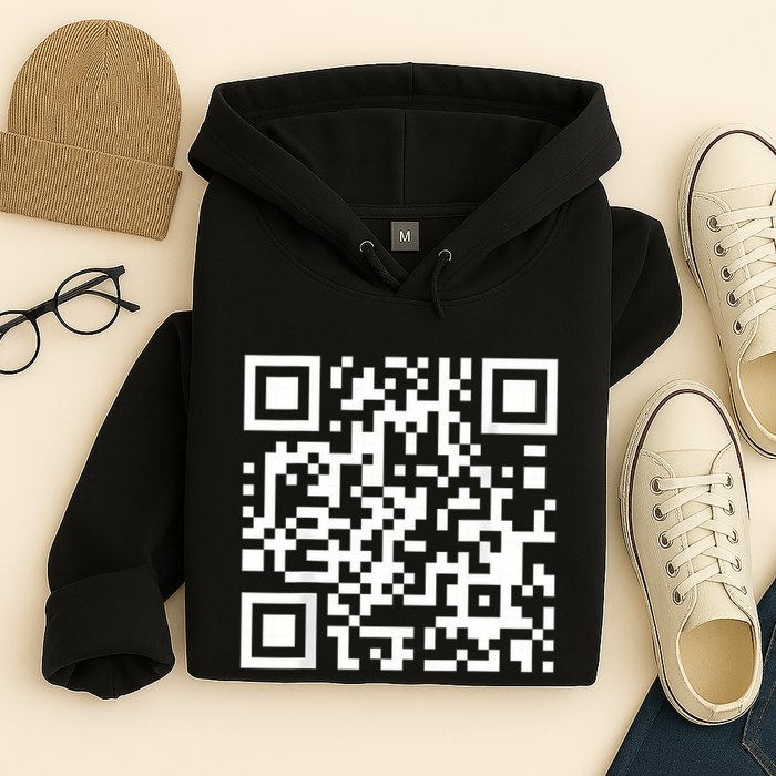 Qr Code With Funny Hidden Message Hoodie