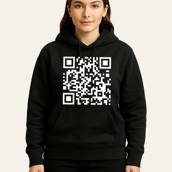 Qr Code With Funny Hidden Message Hoodie