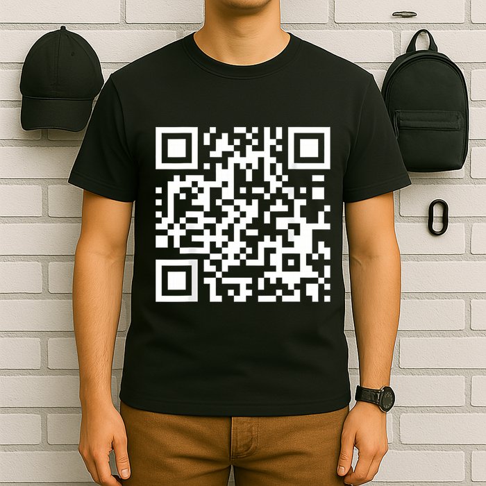 Qr Code With Funny Hidden Message T-Shirt