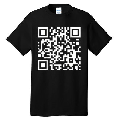 Qr Code With Funny Hidden Message Tall T-Shirt