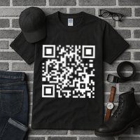 Qr Code With Funny Hidden Message Tall T-Shirt