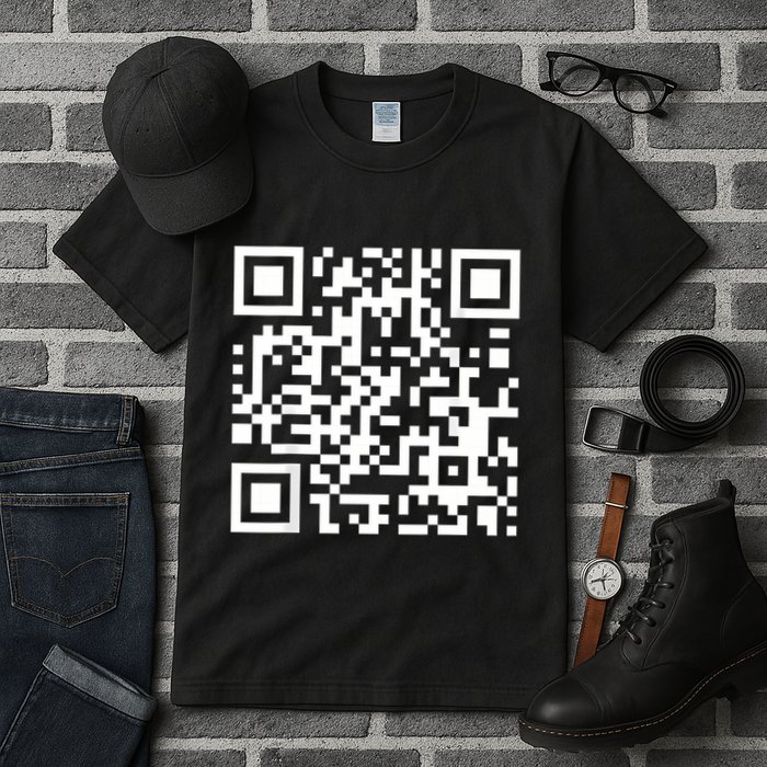 Qr Code With Funny Hidden Message Tall T-Shirt