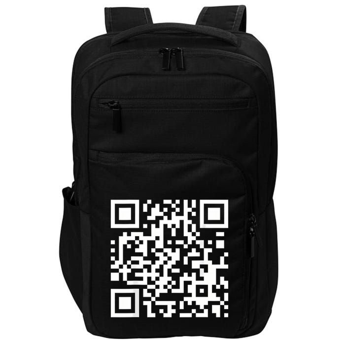 Qr Code With Funny Hidden Message Impact Tech Backpack