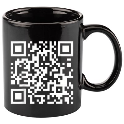 Qr Code With Funny Hidden Message 11oz C Handle Ceramic Mug