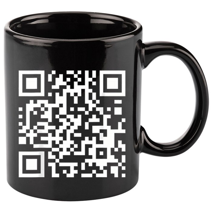 Qr Code With Funny Hidden Message 11oz C Handle Ceramic Mug