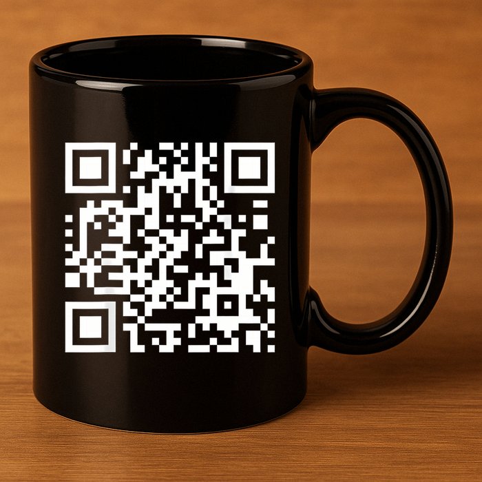 Qr Code With Funny Hidden Message 11oz C Handle Ceramic Mug