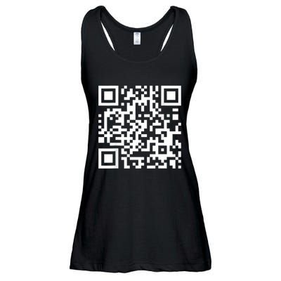 Qr Code With Funny Hidden Message Ladies Essential Flowy Tank
