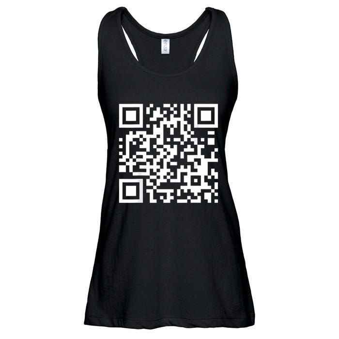 Qr Code With Funny Hidden Message Ladies Essential Flowy Tank
