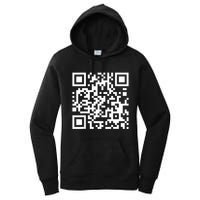 Qr Code With Funny Hidden Message Women's Pullover Hoodie