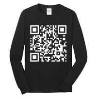 Qr Code With Funny Hidden Message Tall Long Sleeve T-Shirt