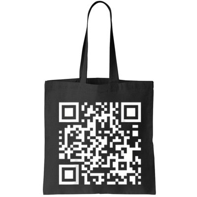 Qr Code With Funny Hidden Message Tote Bag