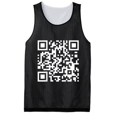 Qr Code With Funny Hidden Message Mesh Reversible Basketball Jersey Tank