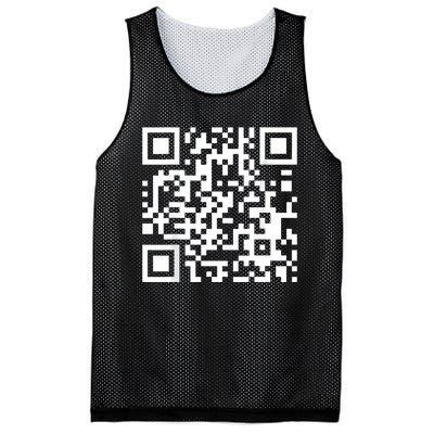 Qr Code With Funny Hidden Message Mesh Reversible Basketball Jersey Tank