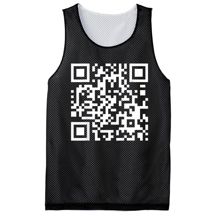 Qr Code With Funny Hidden Message Mesh Reversible Basketball Jersey Tank