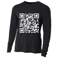 Qr Code With Funny Hidden Message Cooling Performance Long Sleeve Crew
