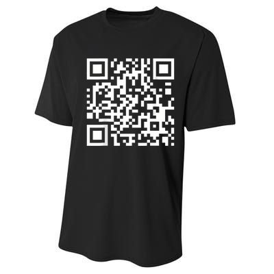 Qr Code With Funny Hidden Message Performance Sprint T-Shirt