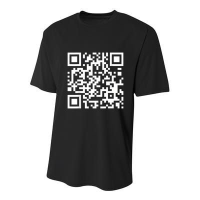 Qr Code With Funny Hidden Message Youth Performance Sprint T-Shirt