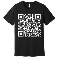 Qr Code With Funny Hidden Message Premium T-Shirt