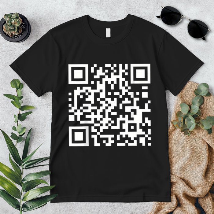 Qr Code With Funny Hidden Message Premium T-Shirt