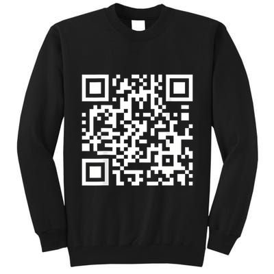 Qr Code With Funny Hidden Message Tall Sweatshirt