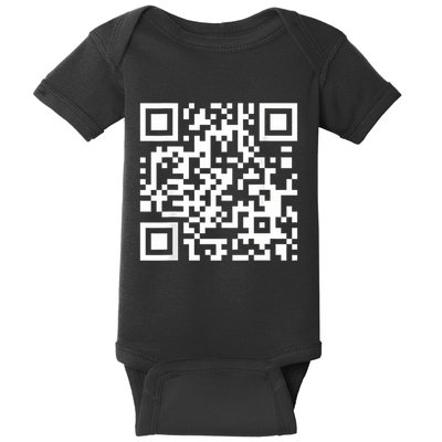 Qr Code With Funny Hidden Message Baby Bodysuit