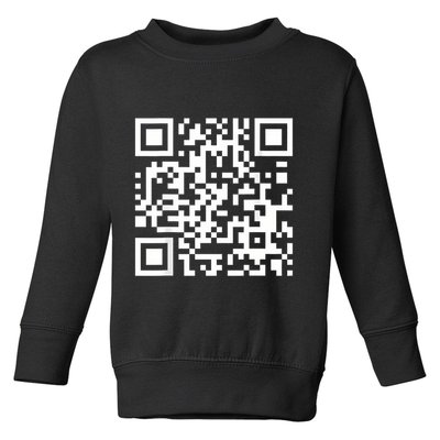 Qr Code With Funny Hidden Message Toddler Sweatshirt