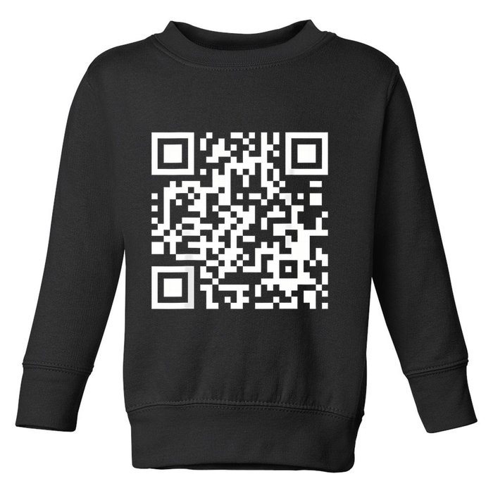 Qr Code With Funny Hidden Message Toddler Sweatshirt