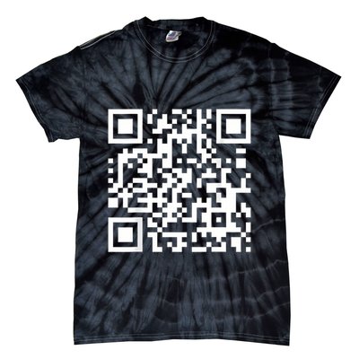 Qr Code With Funny Hidden Message Tie-Dye T-Shirt